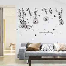 Load image into Gallery viewer, Flower Bird Wall Decal Sticker Home Decor Mural